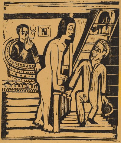 Het Bezoek, 1923 door Ernst Ludwig Kirchner