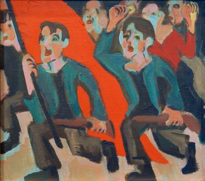 1 mei revolutie door Ernst Ludwig Kirchner