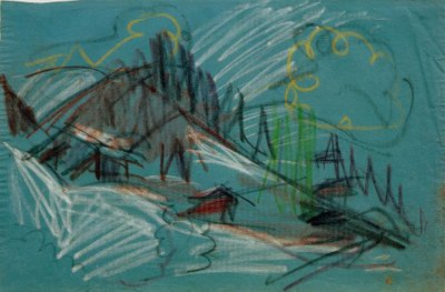 Alpen in het maanlicht door Ernst Ludwig Kirchner