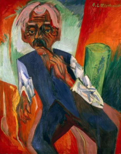 Oude boer door Ernst Ludwig Kirchner