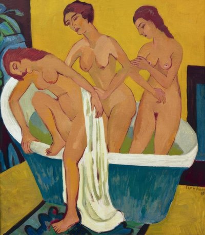 Badende vrouwen door Ernst Ludwig Kirchner