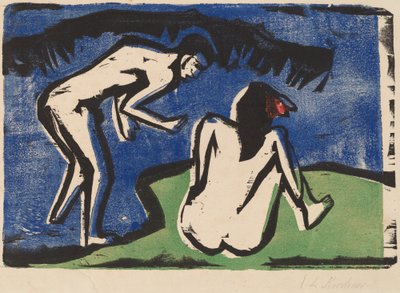 Baden Paar door Ernst Ludwig Kirchner