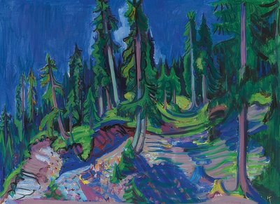 Bergbosstudie. 1936 door Ernst Ludwig Kirchner