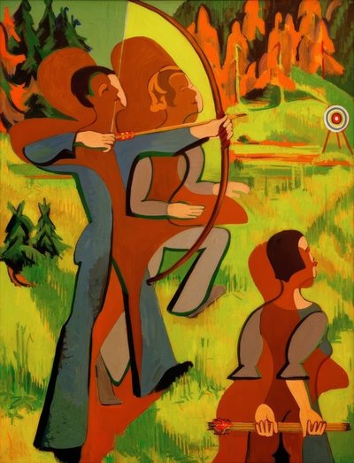 Boogschutters door Ernst Ludwig Kirchner