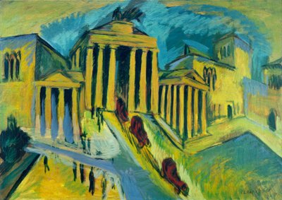 Brandenburger Tor, Berlijn door Ernst Ludwig Kirchner