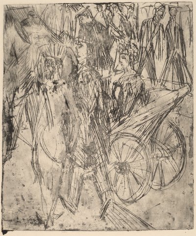 Koppel voor een Koets door Ernst Ludwig Kirchner
