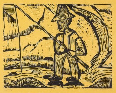 De visser door Ernst Ludwig Kirchner