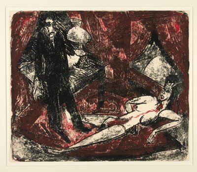 De moordenaar, illustratie voor Zola door Ernst Ludwig Kirchner