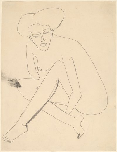 Zittende Dodo door Ernst Ludwig Kirchner