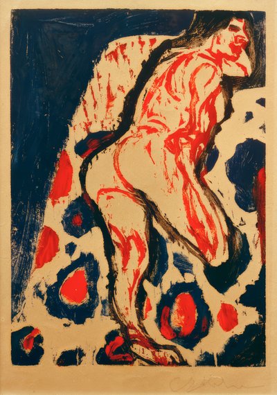 Liggend naakt door Ernst Ludwig Kirchner
