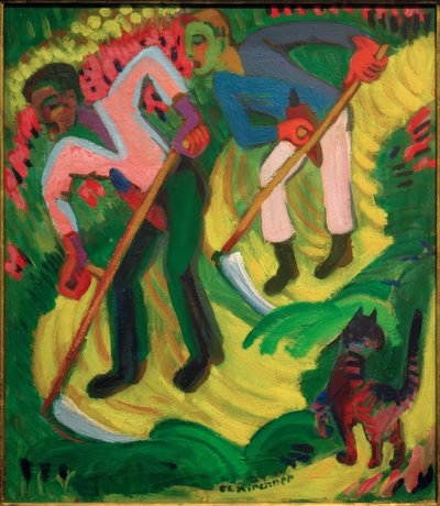 E.L. Kirchner, Maaiers, de gebroeders Müller door Ernst Ludwig Kirchner
