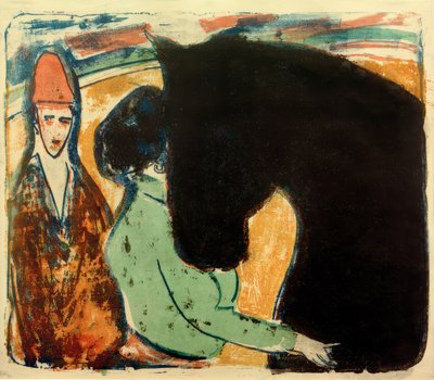 E.L. Kirchner, Rapphengst, ruiter en clown door Ernst Ludwig Kirchner