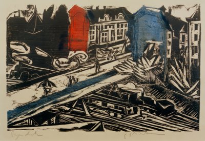 Brug van de Wannseebahn door Ernst Ludwig Kirchner