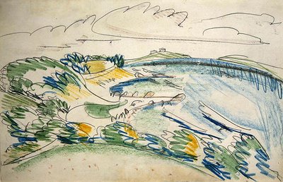 Kust van Fehmarn bij Wulfen door Ernst Ludwig Kirchner