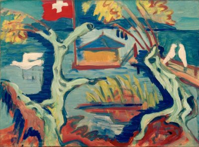 Vissershut aan de Bodensee door Ernst Ludwig Kirchner