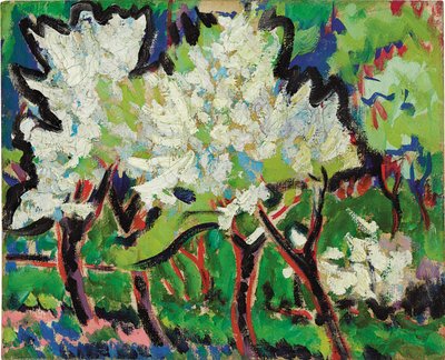 Bloeiende bomen IV, 1909 door Ernst Ludwig Kirchner