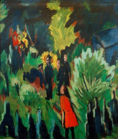 Tuin Graef in Jena door Ernst Ludwig Kirchner