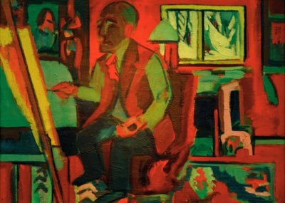 Hollander in het atelier – Jan Wiegers door Ernst Ludwig Kirchner