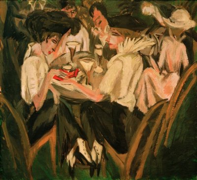 In de cafétuin door Ernst Ludwig Kirchner