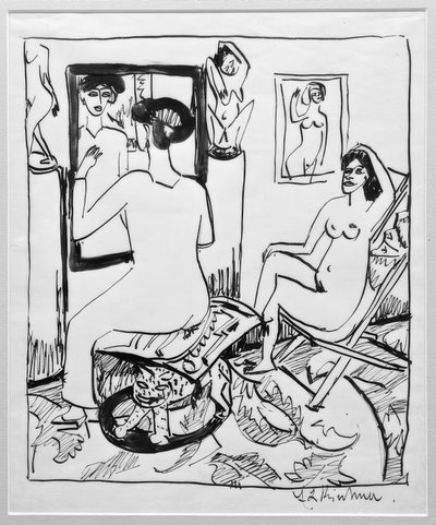 Interieur II door Ernst Ludwig Kirchner
