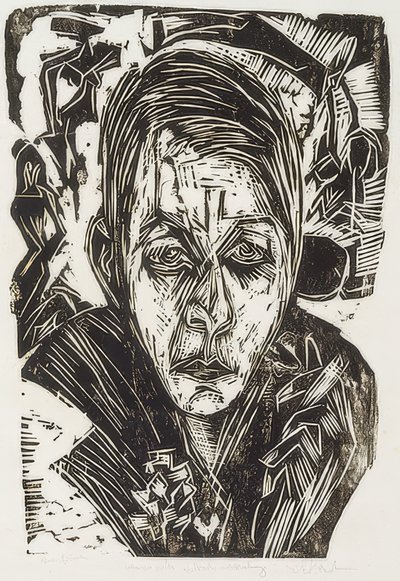 Jong meisje met sigaret door Ernst Ludwig Kirchner