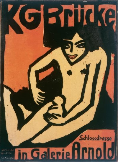 KG Brücke in Galerie Arnold door Ernst Ludwig Kirchner