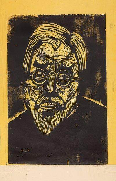 Hoofd van Jakob Bosshart. 1921 door Ernst Ludwig Kirchner
