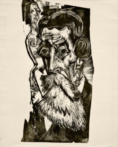 Hoofd Ludwig Schames door Ernst Ludwig Kirchner
