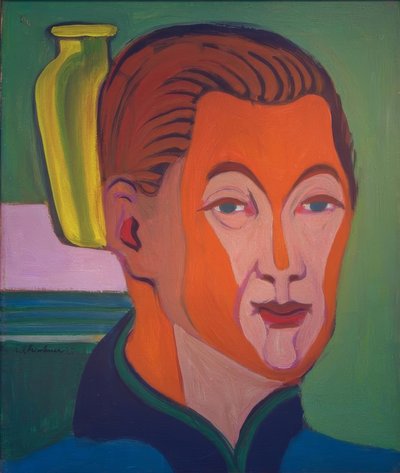 Hoofd van de schilder (Zelfportret) door Ernst Ludwig Kirchner