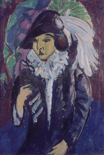 Dame in het park, 1912 door Ernst Ludwig Kirchner