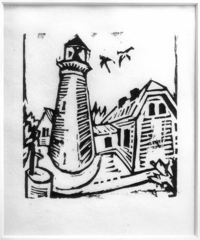 Vuurtoren op Fehmarn door Ernst Ludwig Kirchner