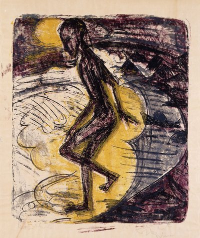 Man die uit de zee oprijst door Ernst Ludwig Kirchner
