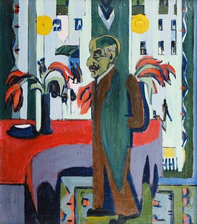 Max Liebermann in zijn Atelier, 1926 door Ernst Ludwig Kirchner