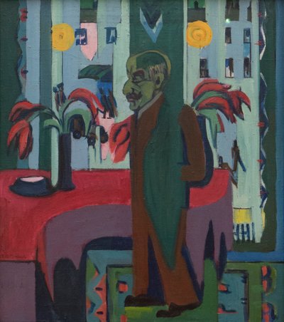 Max Liebermann in zijn studio, 1926-1928 door Ernst Ludwig Kirchner