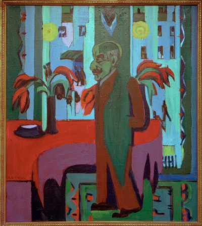 Max Liebermann in zijn atelier door Ernst Ludwig Kirchner