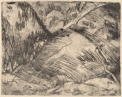 Berghelling met Geiten door Ernst Ludwig Kirchner