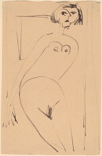 Naakt door Ernst Ludwig Kirchner