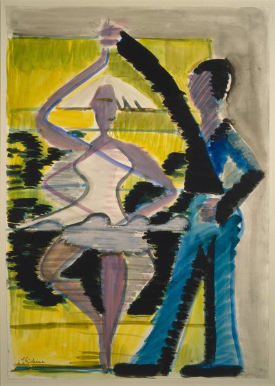 Pirouetterende danser, ca. 1931-32 door Ernst Ludwig Kirchner