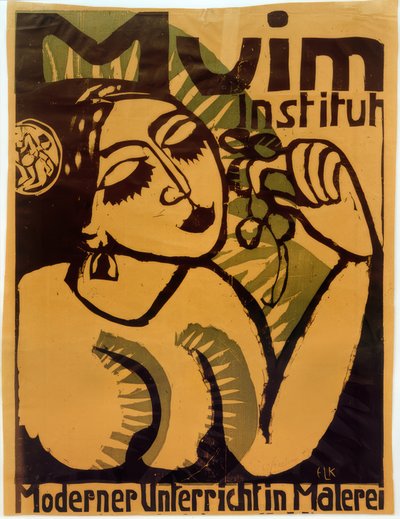Poster Muim Instituut door Ernst Ludwig Kirchner