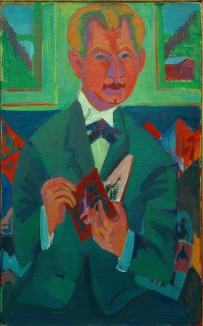 Portret Edwin Redslob door Ernst Ludwig Kirchner