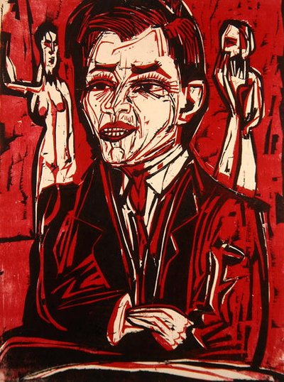Portret van Dr. Grohmann door Ernst Ludwig Kirchner