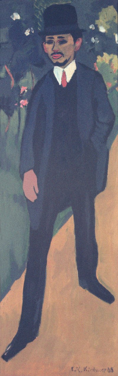 Portret van Erich Heckel, 1911 door Ernst Ludwig Kirchner