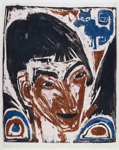 Portret van Otto Mueller door Ernst Ludwig Kirchner