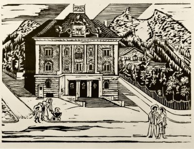 Postgebouw Davos door Ernst Ludwig Kirchner