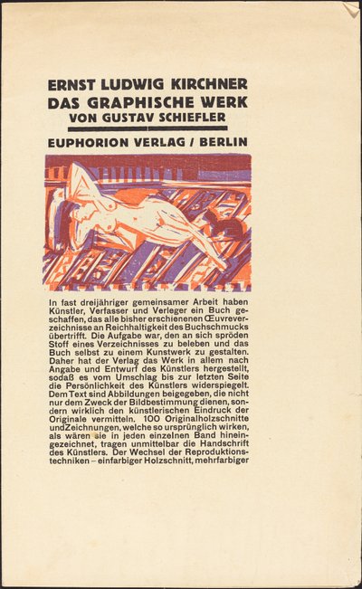 Liggende Naakt met Kat door Ernst Ludwig Kirchner