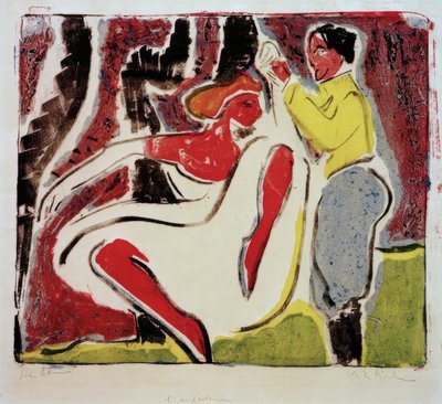 Russisch danspaar door Ernst Ludwig Kirchner