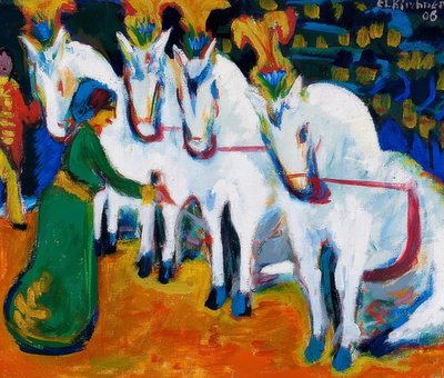 Paardendressuur door Ernst Ludwig Kirchner
