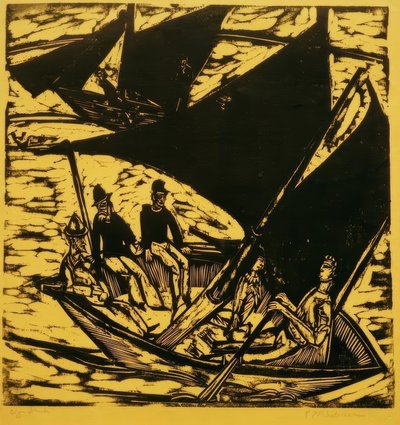 Zeilboten bij Fehmarn door Ernst Ludwig Kirchner
