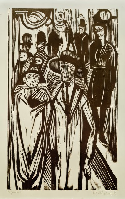 Straat door Ernst Ludwig Kirchner