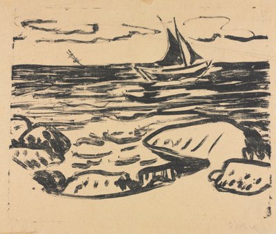 De Zee bij Staberhuk door Ernst Ludwig Kirchner